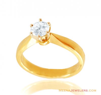 18K Yellow Gold Diamond Ring ( Diamond Rings )