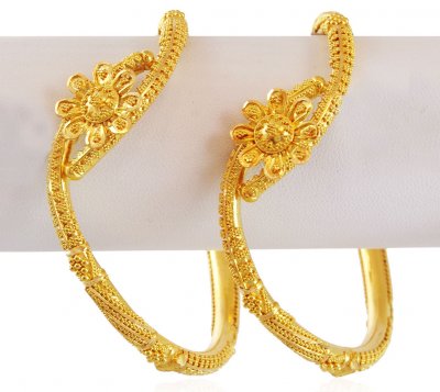 Fancy 22K Gold Kada (2PC) ( Kadas )