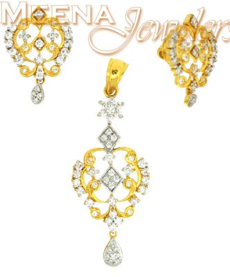 22Kt Yellow Gold Pendant Set ( Fancy Pendant Set )