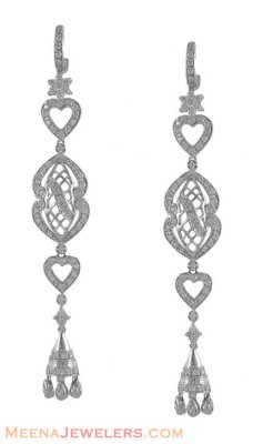 18K Designer Gold Long Earring ( Exquisite Earrings )