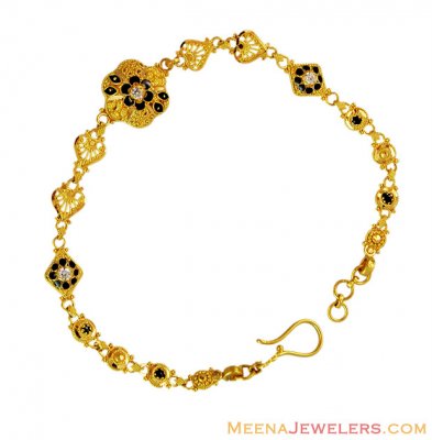 Fancy Ladies Meena Bracelet 22k ( Ladies Bracelets )