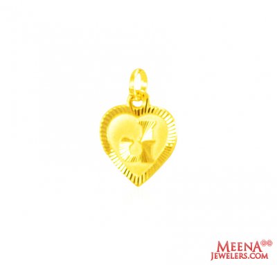 22Kt Gold Initial Pendant (J) ( Initial Pendants )