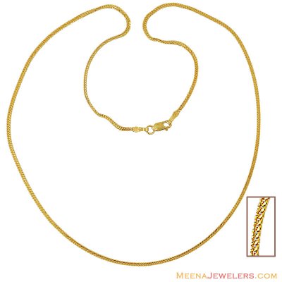 22K Gold  Chain(18 Inches) ( Plain Gold Chains )