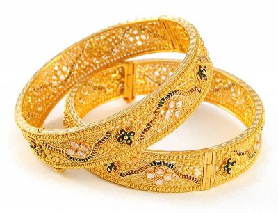 22kt Meenakari Bangles (2pcs) ( Kadas )