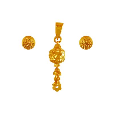 22k Gold Yellow Pendant Set ( Gold Pendant Sets )