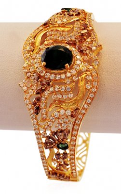 22K Gold Designer Stones Kada ( Stone Bangles )