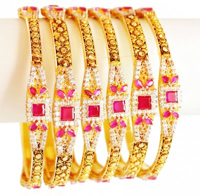 Precious Stone Bangles (set of 6) ( Precious Stone Bangles )