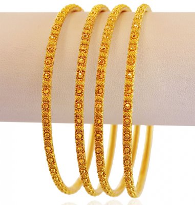 22K Gold Bangles Set (2Pcs) ( Set of Bangles )