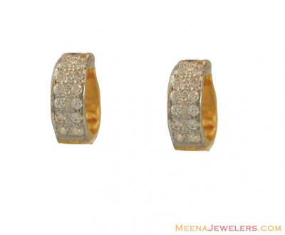 22K CZ Clip On Earrings ( Clip On Earrings )