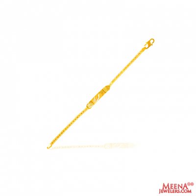 22Kt Gold Fancy Baby Bracelet (1Pc) ( 22Kt Baby Bracelets )