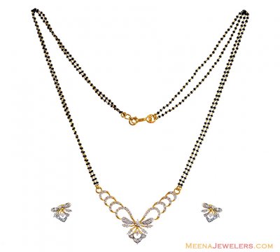 22K Two Tone Mangalsutra Set ( Gold Mangalsutra Sets )