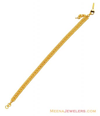 22K Fancy Ladies 2 Tone Bracelet  ( Ladies Bracelets )