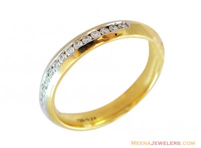 18kt Gold Mens  Band  ( Diamond Rings )