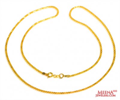 22Kt Yellow Gold Chain  ( Plain Gold Chains )