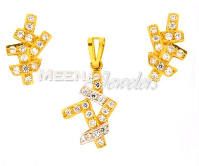 22Kt Gold Pendant Set ( Gold Pendant Sets )