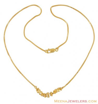 Gold Fancy Chain (16 Inch) ( 22Kt Gold Fancy Chains )