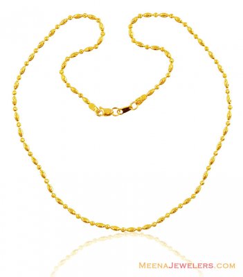 22k Fancy Gold Balls Chain ( 22Kt Gold Fancy Chains )