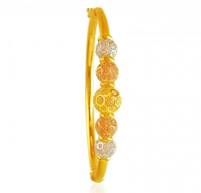 22 Kt Gold Three Tone Kada ( Kadas )