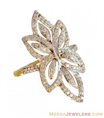 Exclusive Floral Diamond Ring 18K ( Diamond Rings )