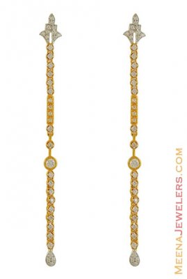 Gold Long Fancy Earrings ( Long Earrings )