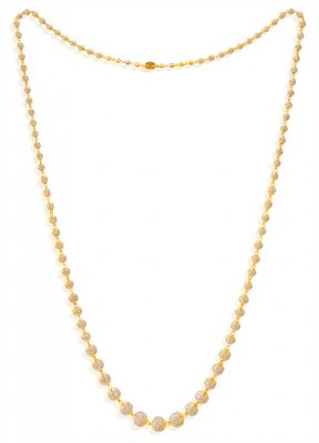 22K Gold Rodhium Chain  ( 22Kt Gold Fancy Chains )