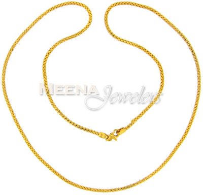 22 Kt Gold Chain ( Plain Gold Chains )