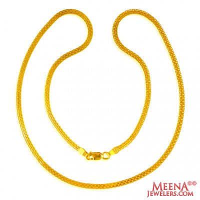 22 karat Gold Flat Chain  ( Plain Gold Chains )