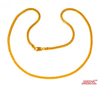 22Kt Gold Chain 16Inch ( Plain Gold Chains )