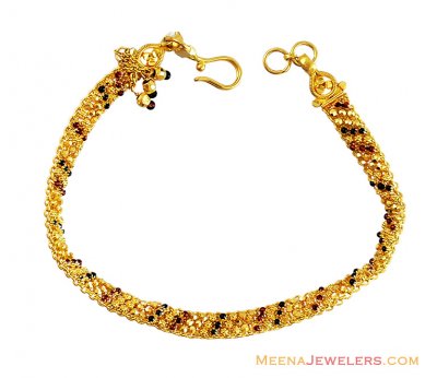 22K Gold Meenakari Bracelet ( Ladies Bracelets )