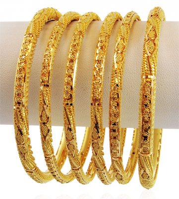 22k Filigree Pipe Bangles ( Set of Bangles )