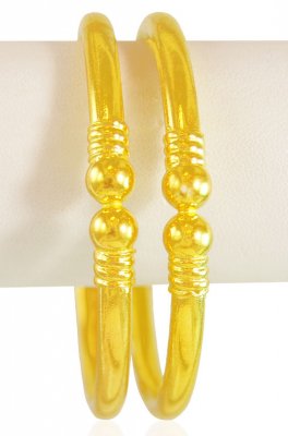 22KT Gold pipe Kada (2 PCs) ( Kadas )