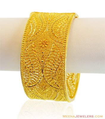 22K Gold Filigree Wide Kada ( Kadas )