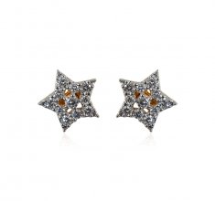 18k Gold Diamond Earrings 