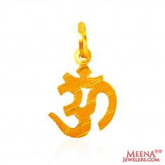 22Kt Gold Fancy OM Pendant