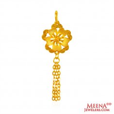 22Kt Gold Fancy Flower Pendant