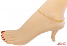 22Kt Gold Two Tone Anklet (1 pc)