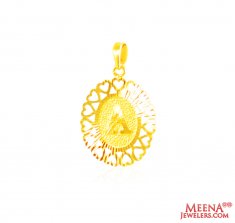 22Kt Gold Initial Pendant (A) ( Initial Pendants )
