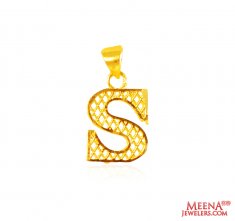 22Kt Gold Initial Pendant (S) ( Initial Pendants )