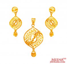 22Kt Gold Fancy Pendant Set ( Fancy Pendant Set )