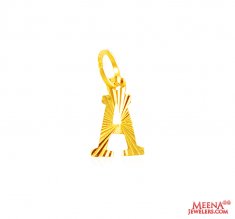 22Kt Gold Initial Pendant (A)