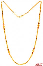 22Kt Gold Meenakari Long Chain