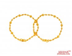 22Kt Gold Baby Bracelets (2pc) ( 22Kt Baby Bracelets )