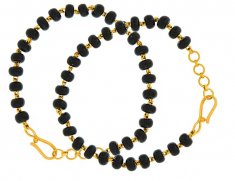 22K Baby Bracelet with Black beads