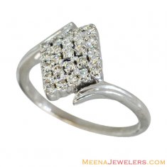 18K Ladies White Gold Diamond Ring ( Diamond Rings )