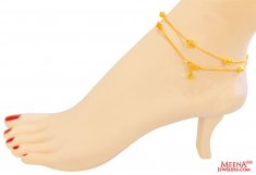 22Kt Gold Anklets (2 pc)